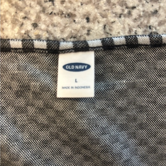 Old Navy gingham black and white soft long sleeve top size L - Picture 16 of 16